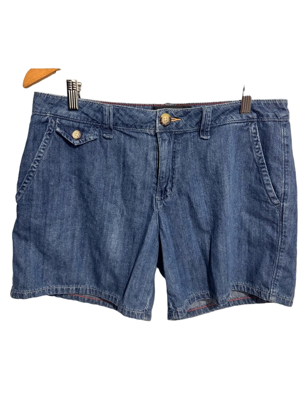 Anthrolologie Sanctuary Mid-Rise Classic Denim Shorts in Blue 30